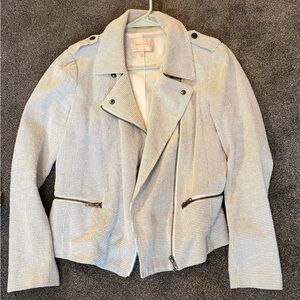 Skies Are Blue Textured Cream Blazer